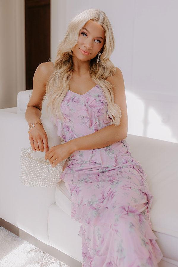 Romance In Florence Floral Maxi Dress Product Image