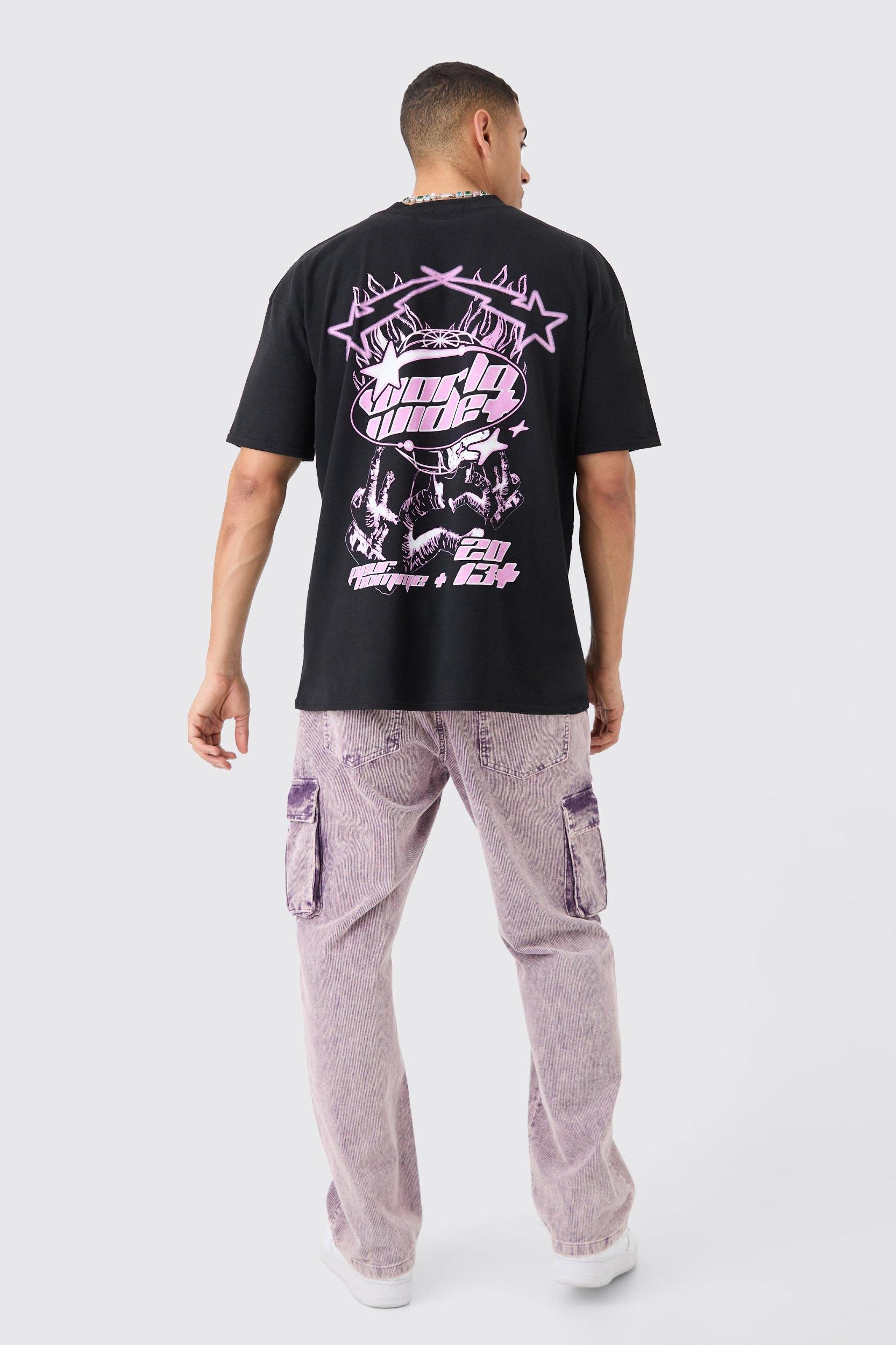 Oversized Worldwide Astronaut Graphic T-shirt | boohooMAN USA Product Image