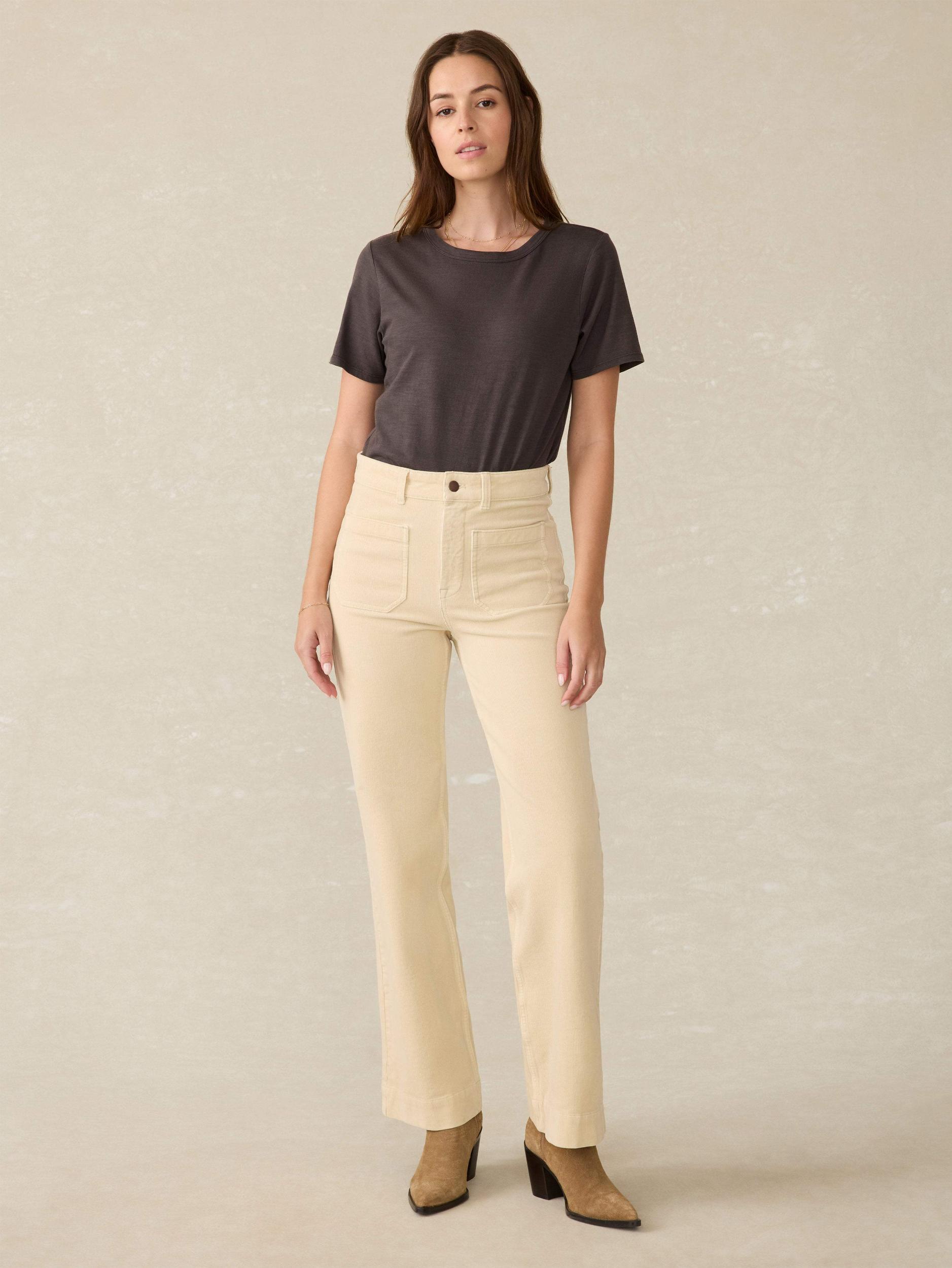 Sunwashed Crew Tee - Washed Black Female Product Image