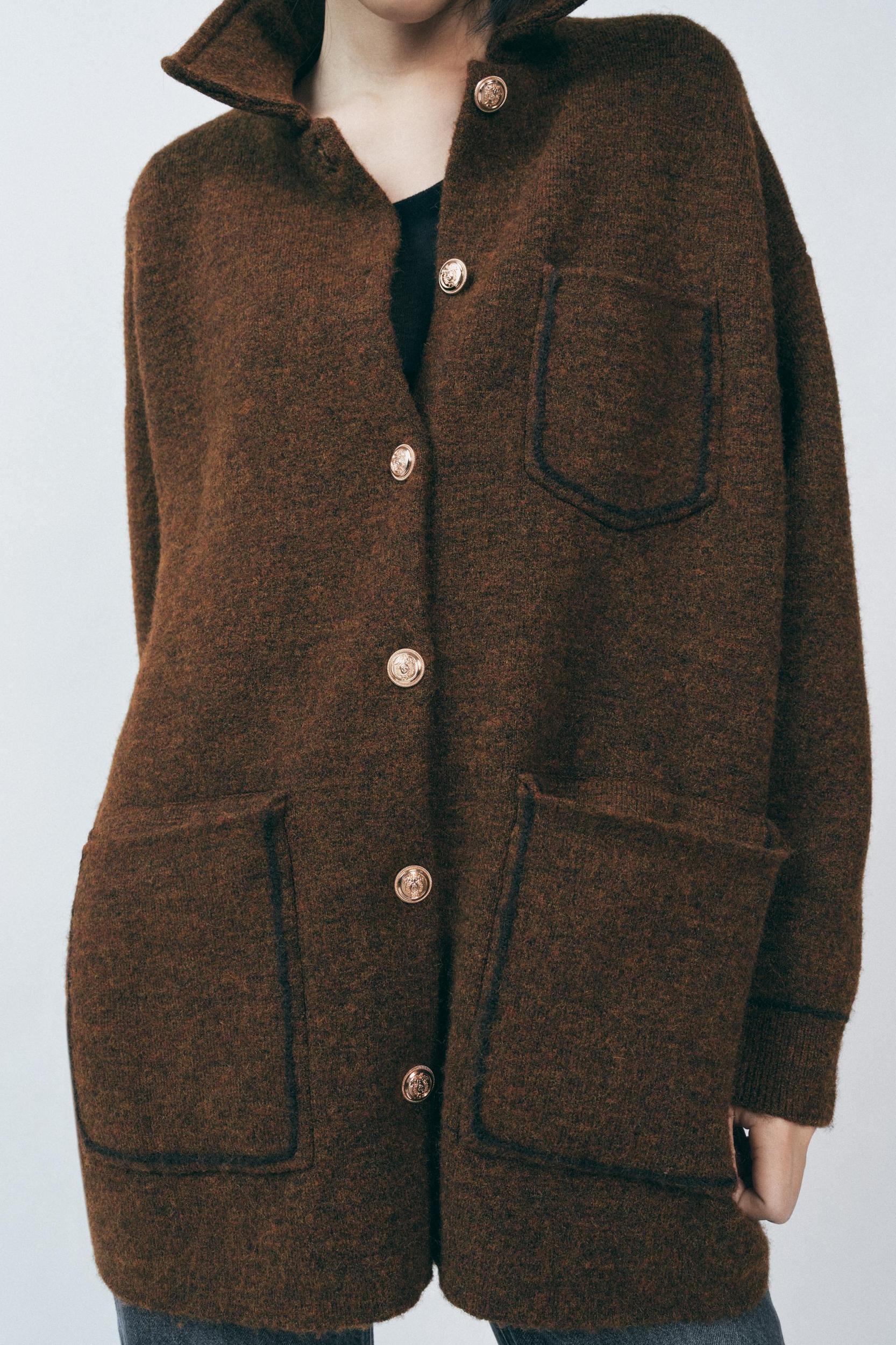 GOLDEN BUTTON KNIT CARDIGAN Product Image