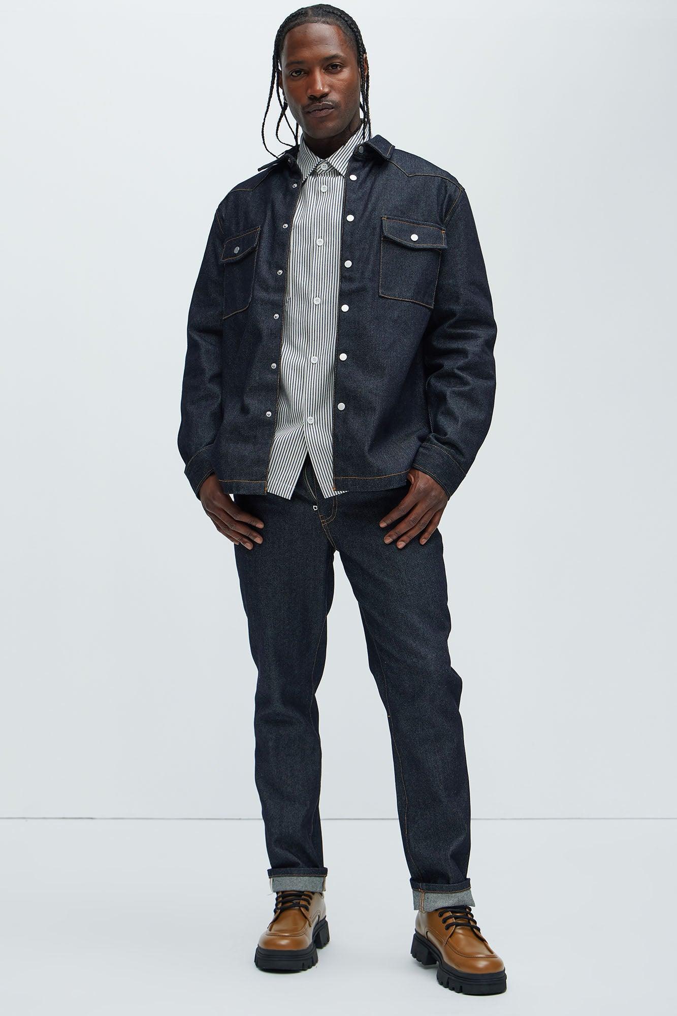 Collin Raw Denim Slim Jeans  - Indigo Product Image