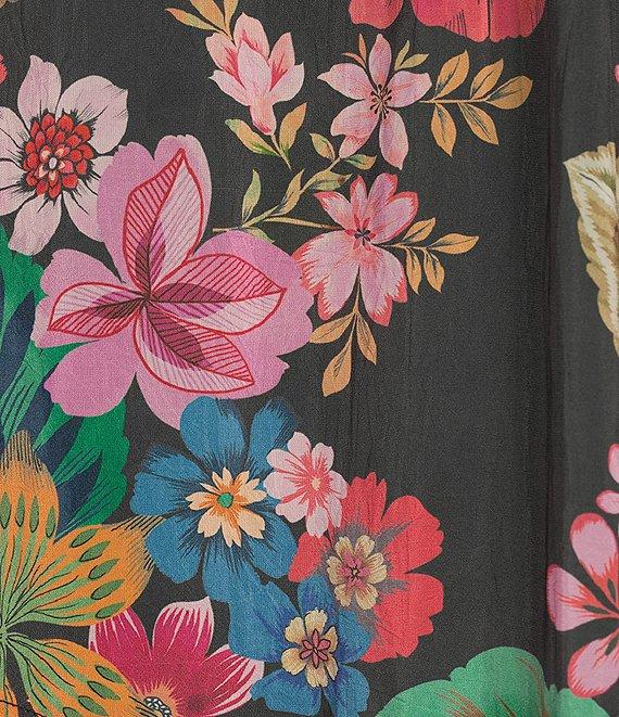 JOHNNY WAS Lapham Adonia Floral Print V-Neck Long Sleeve Tunic Product Image