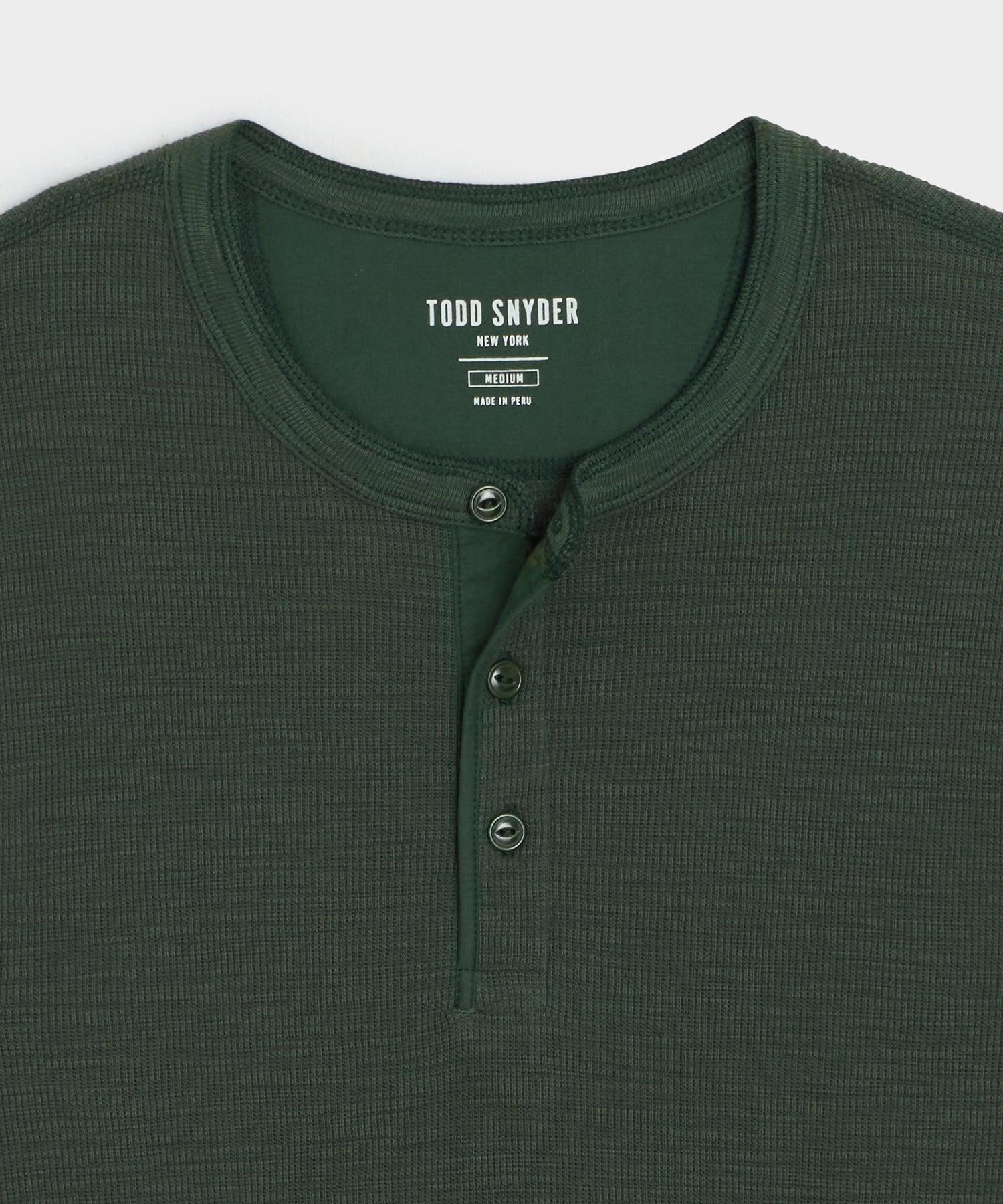 Lightweight Mini Waffle Henley Product Image