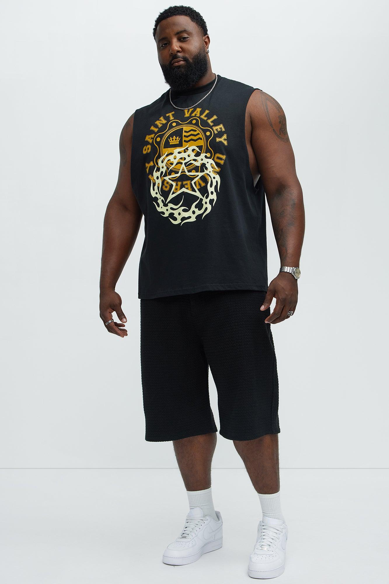Saint Valley Crest Muscle Tee - Black Male Product Image