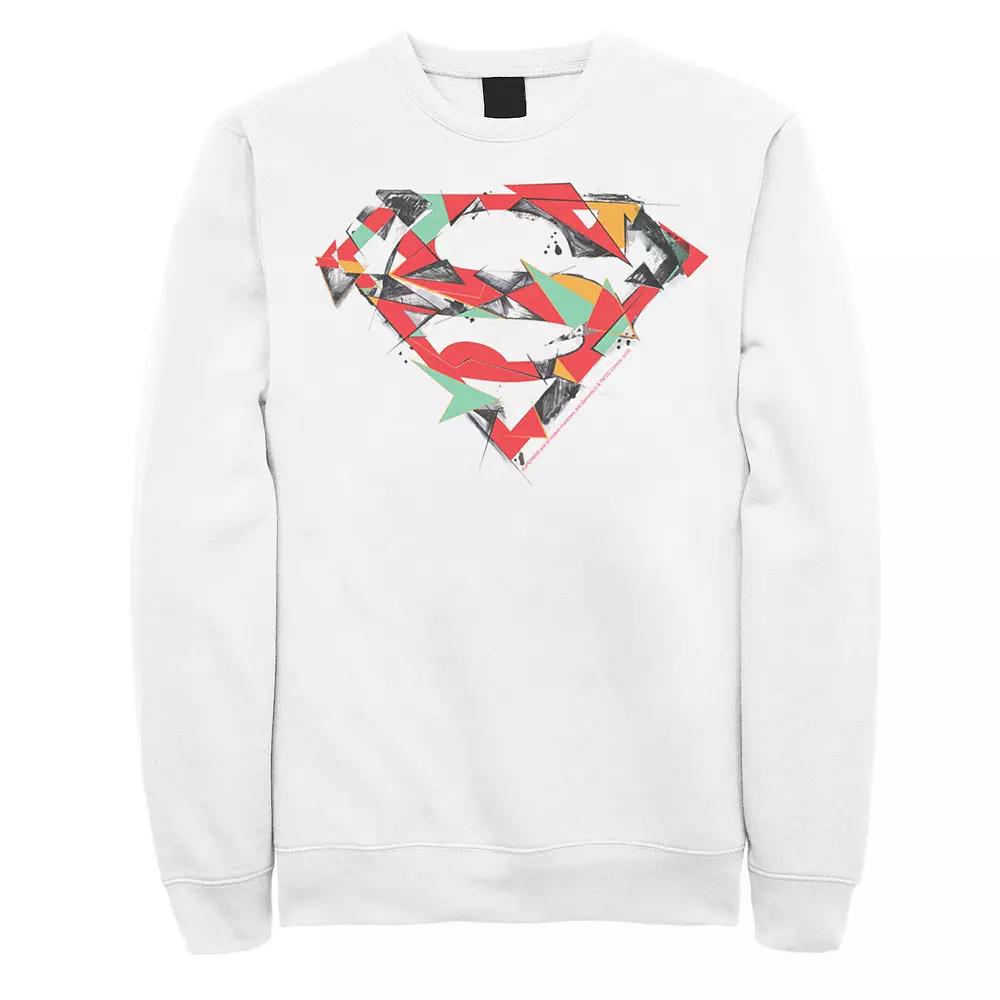 Men's DC Comics Superman Polygon Chest Logo Fleece Sweatshirt,  Product Image