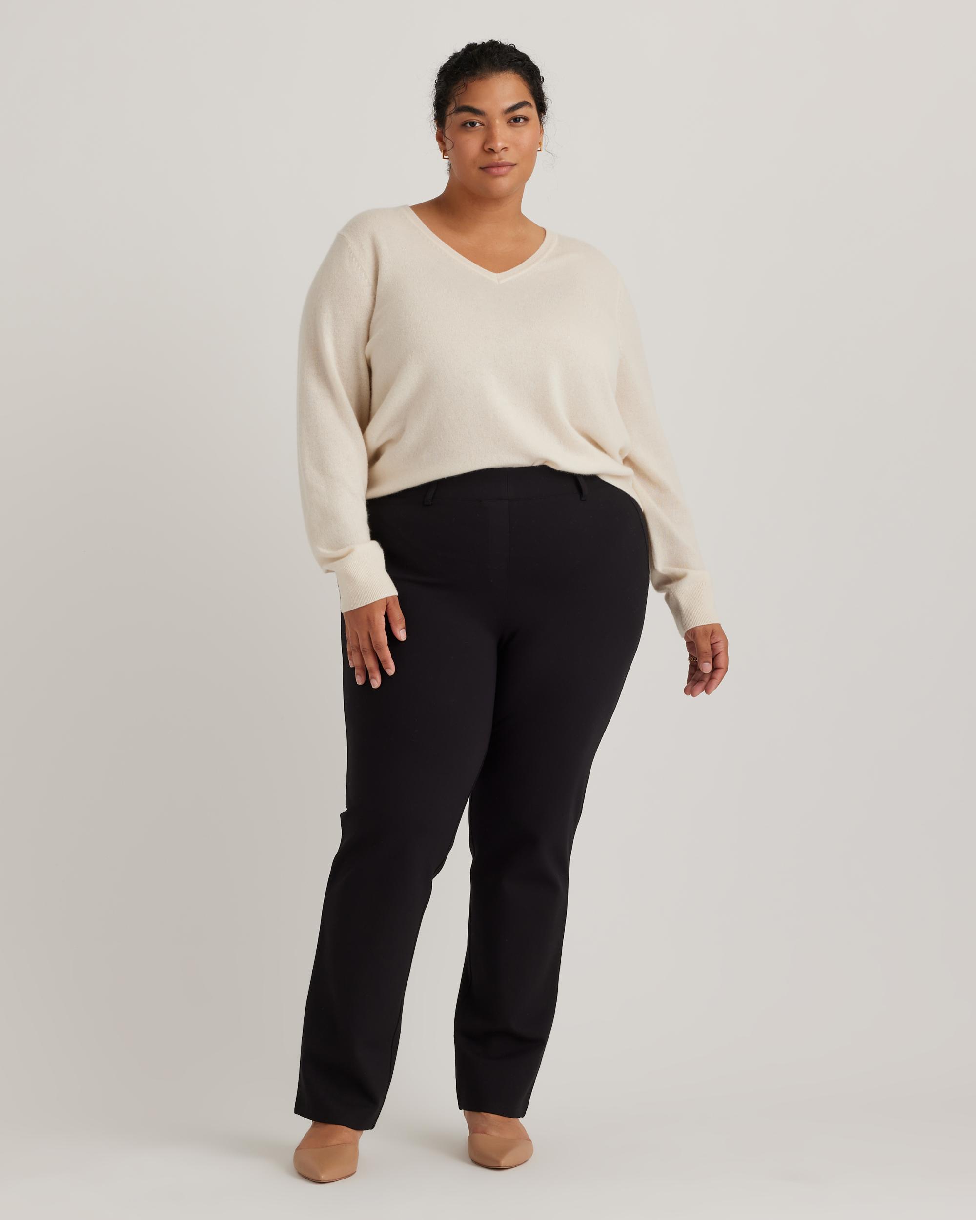 Quince | Women's Ultra-Stretch Ponte Straight Leg Pants Rayon Product Image