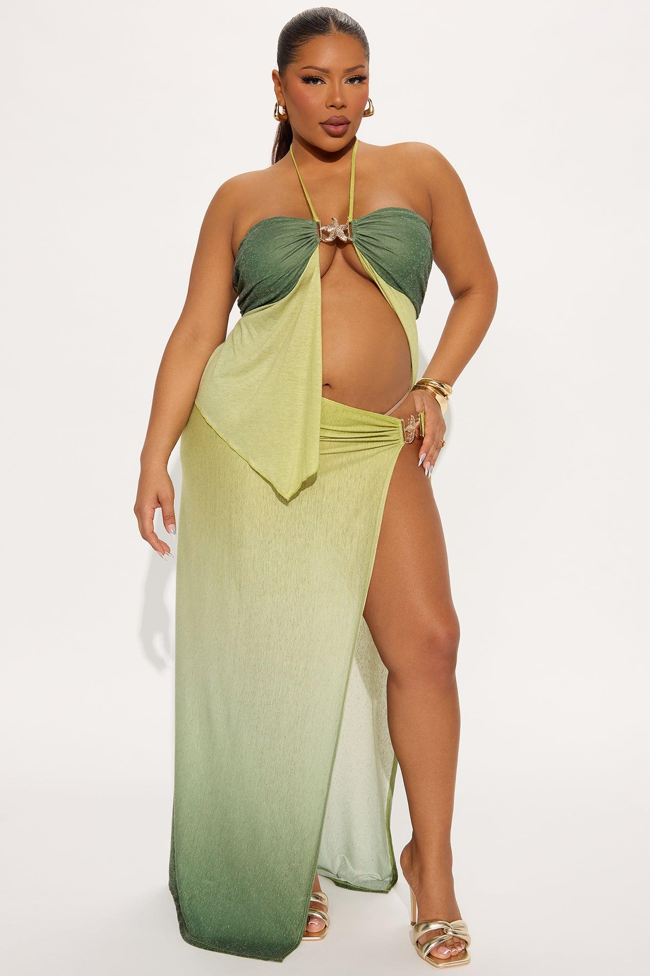 Olivia Ombre Maxi Skirt Set - Green Product Image