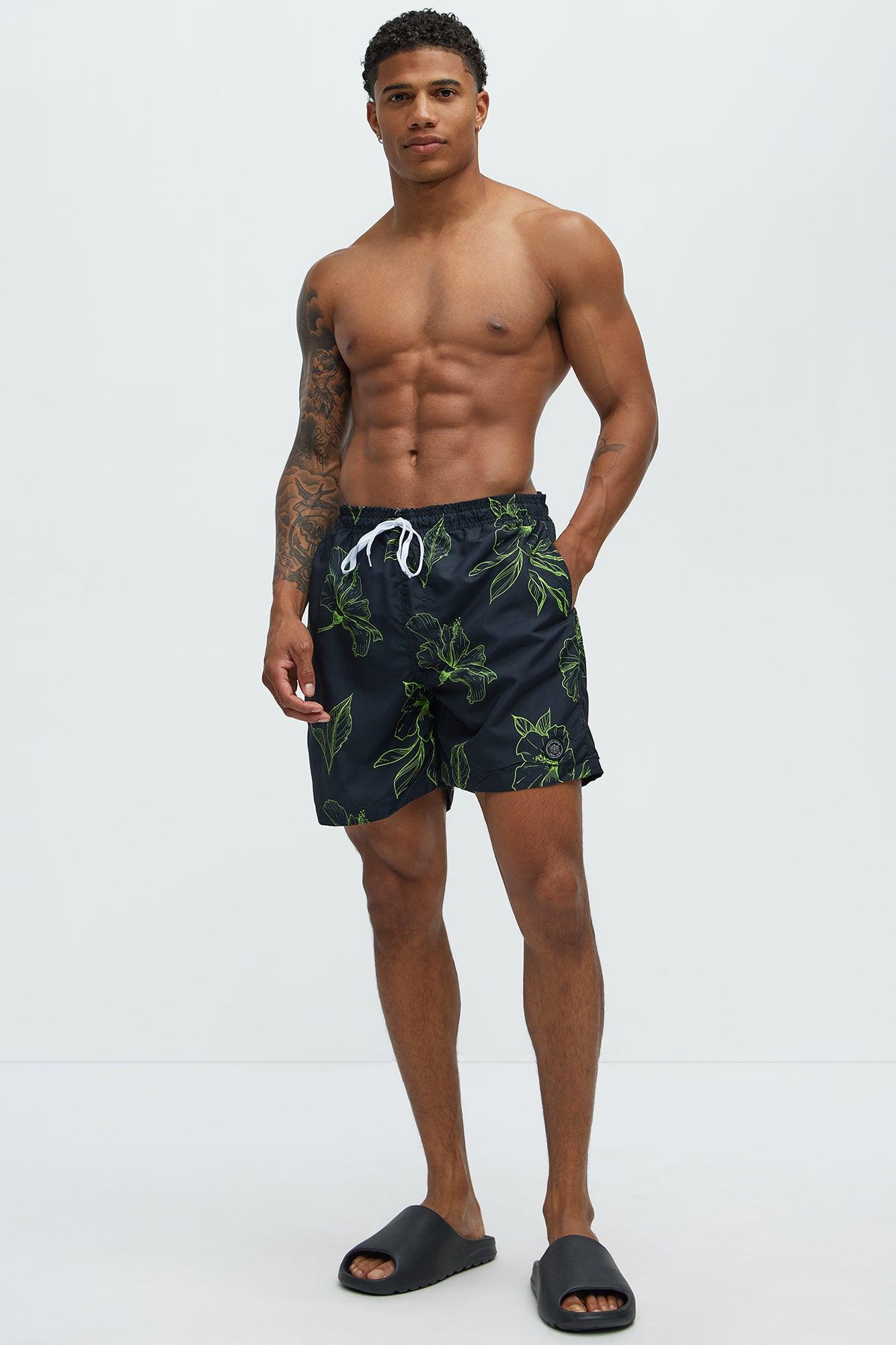 Hibiscus Floral Swim Classic Trunk - Black Product Image
