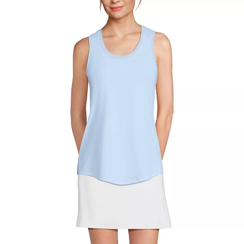 Women's Lands' End Sleeveless Tunic Curved Hem Tank Top,  Product Image