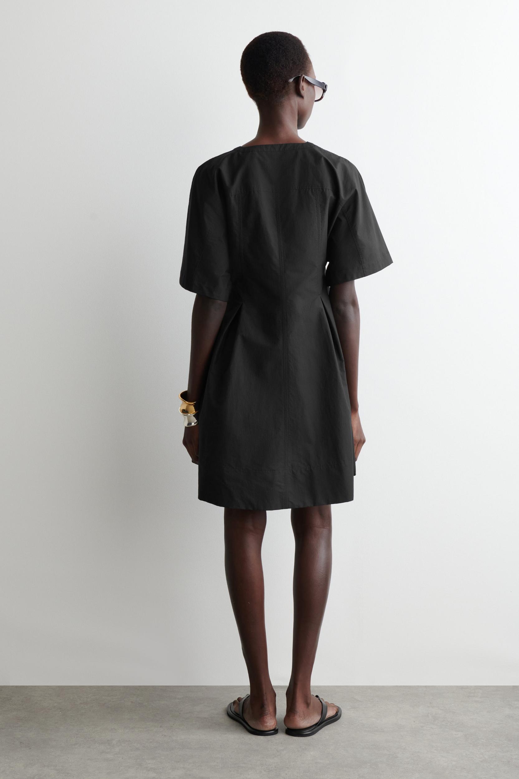 PLEATED A-LINE MINI DRESS Product Image