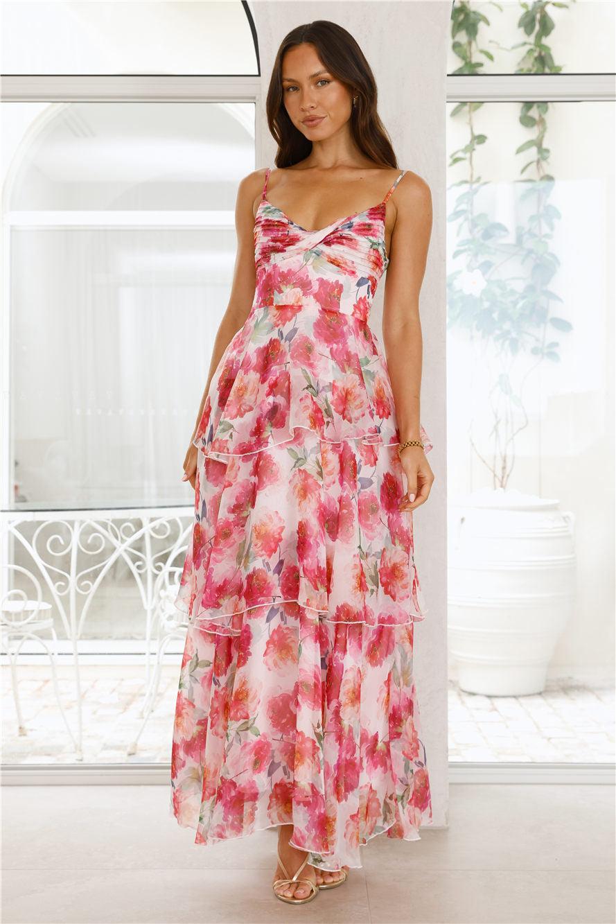 Starflower Breeze Maxi Dress Pink Product Image