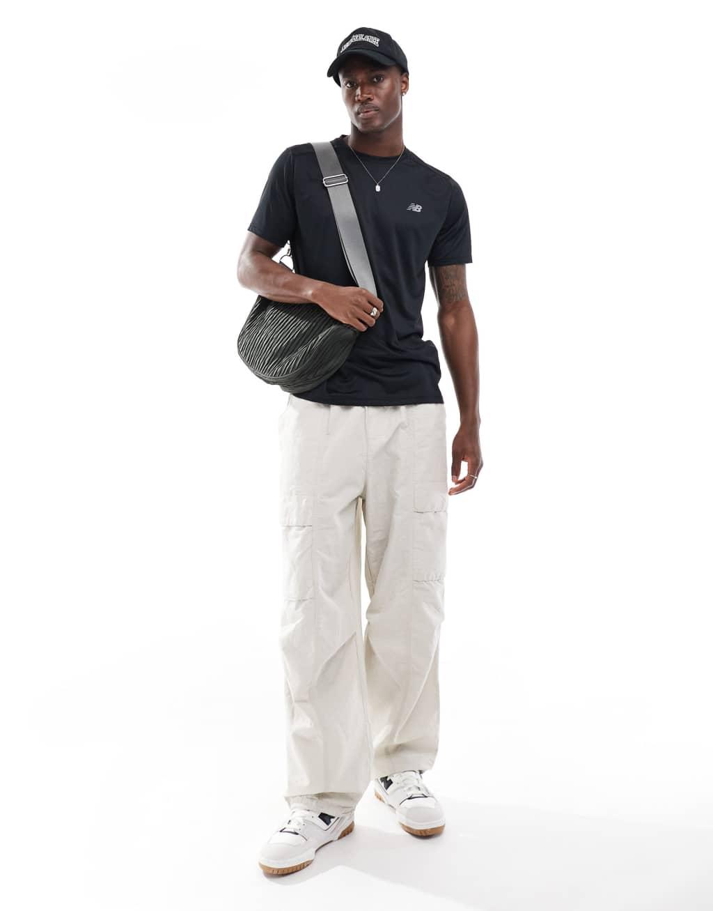 New Balance athletic essentials t-shirt in black Product Image