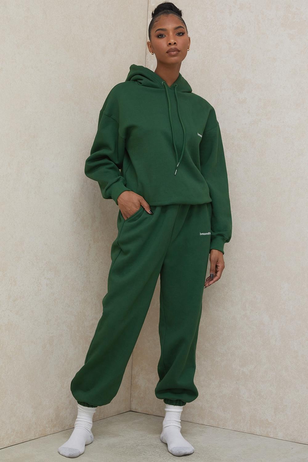Halo  green cotton fleece-back oversized hoodie Product Image
