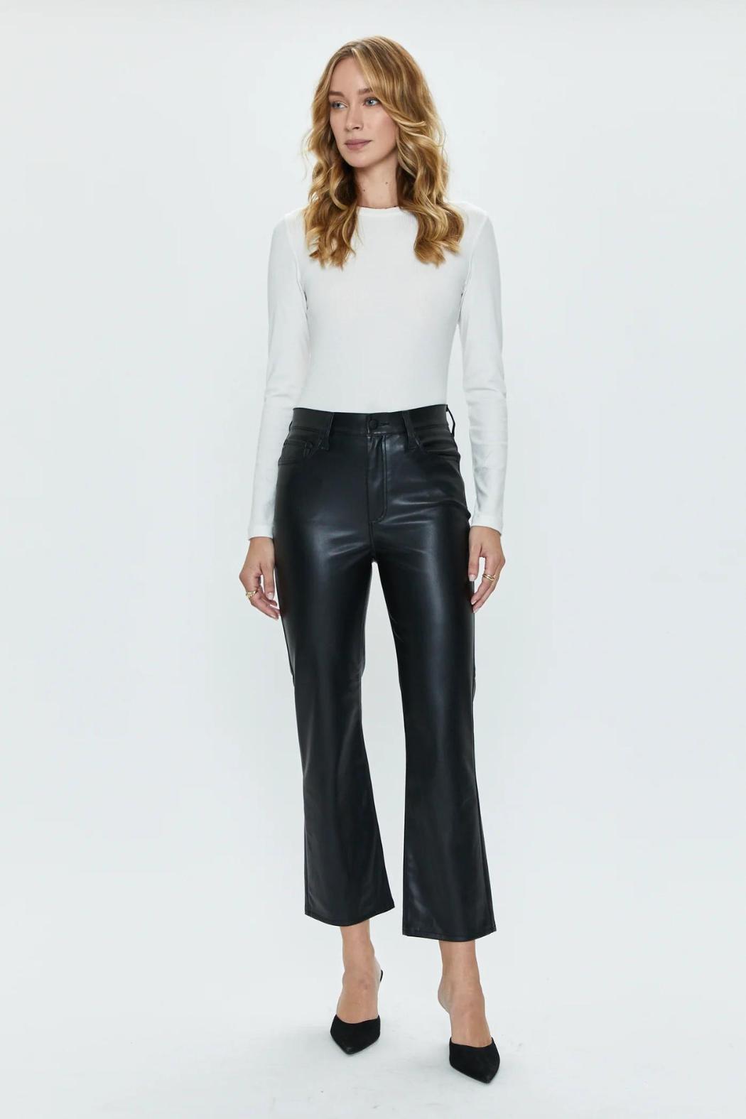 "Lennon" Boot Leg Leather Pant Product Image