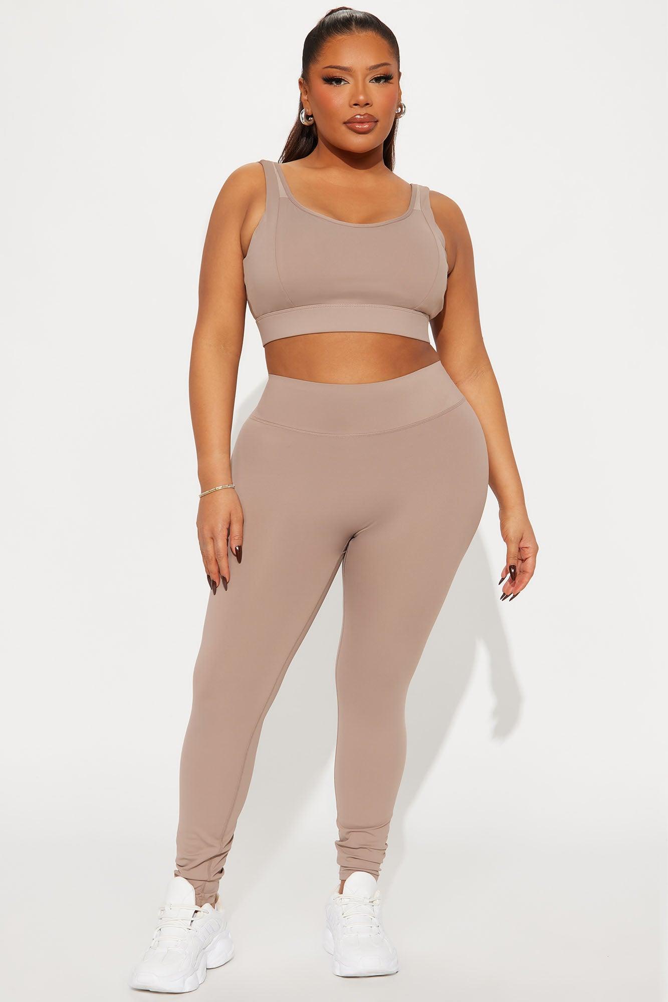 Work Harder Active Legging - Taupe Product Image