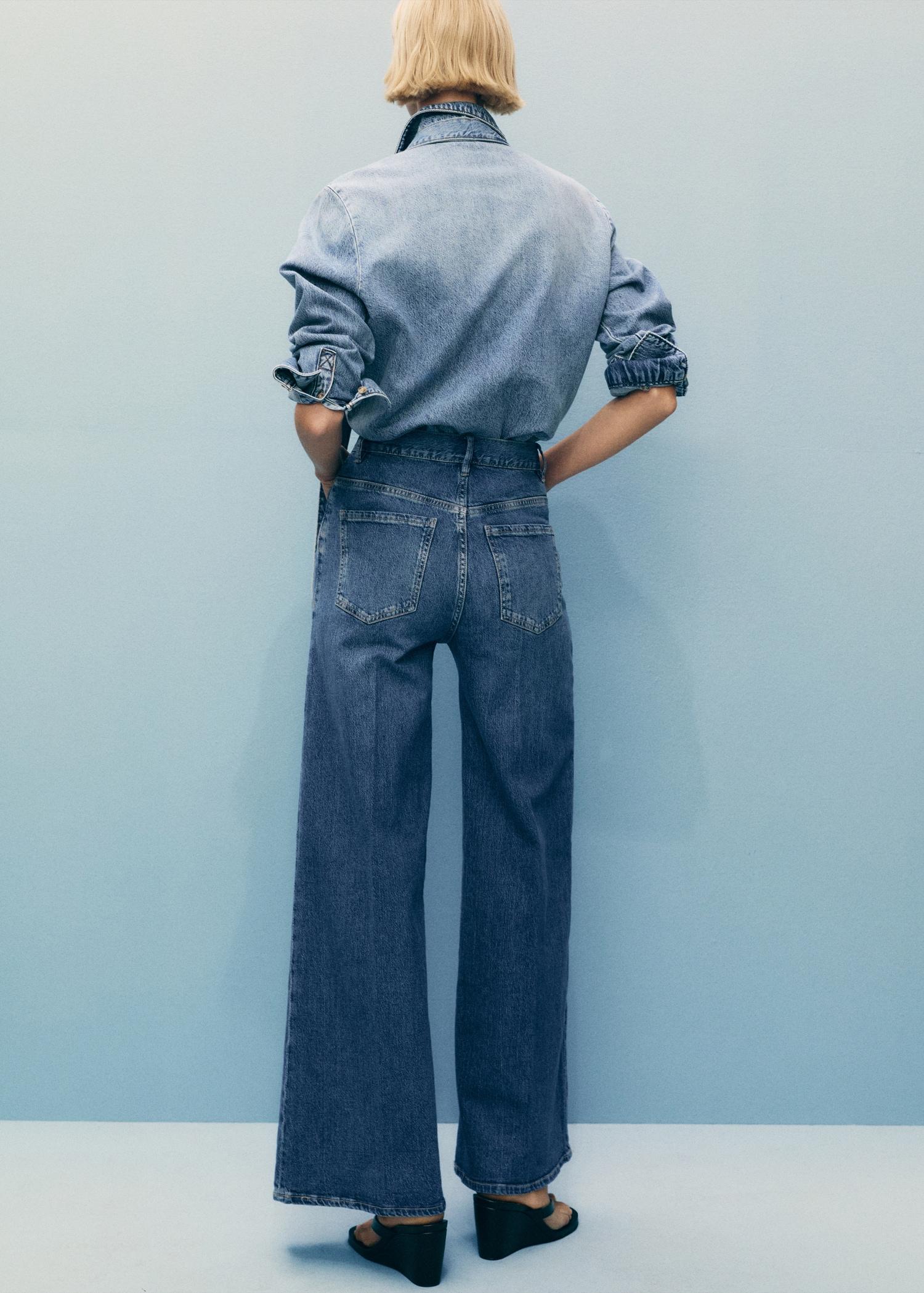 High-rise wideleg jeans - Women | MANGO USA Product Image