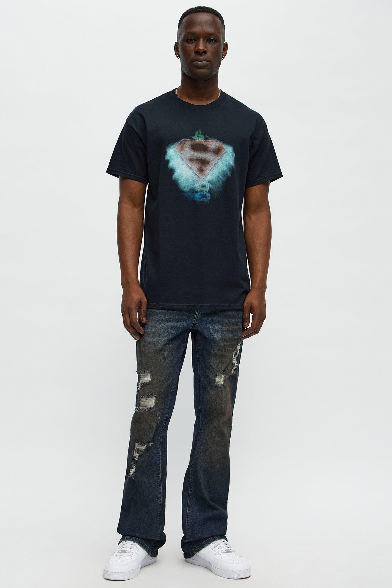 Superman Heart Of Hero Short Sleeve Tee - Black Male Product Image