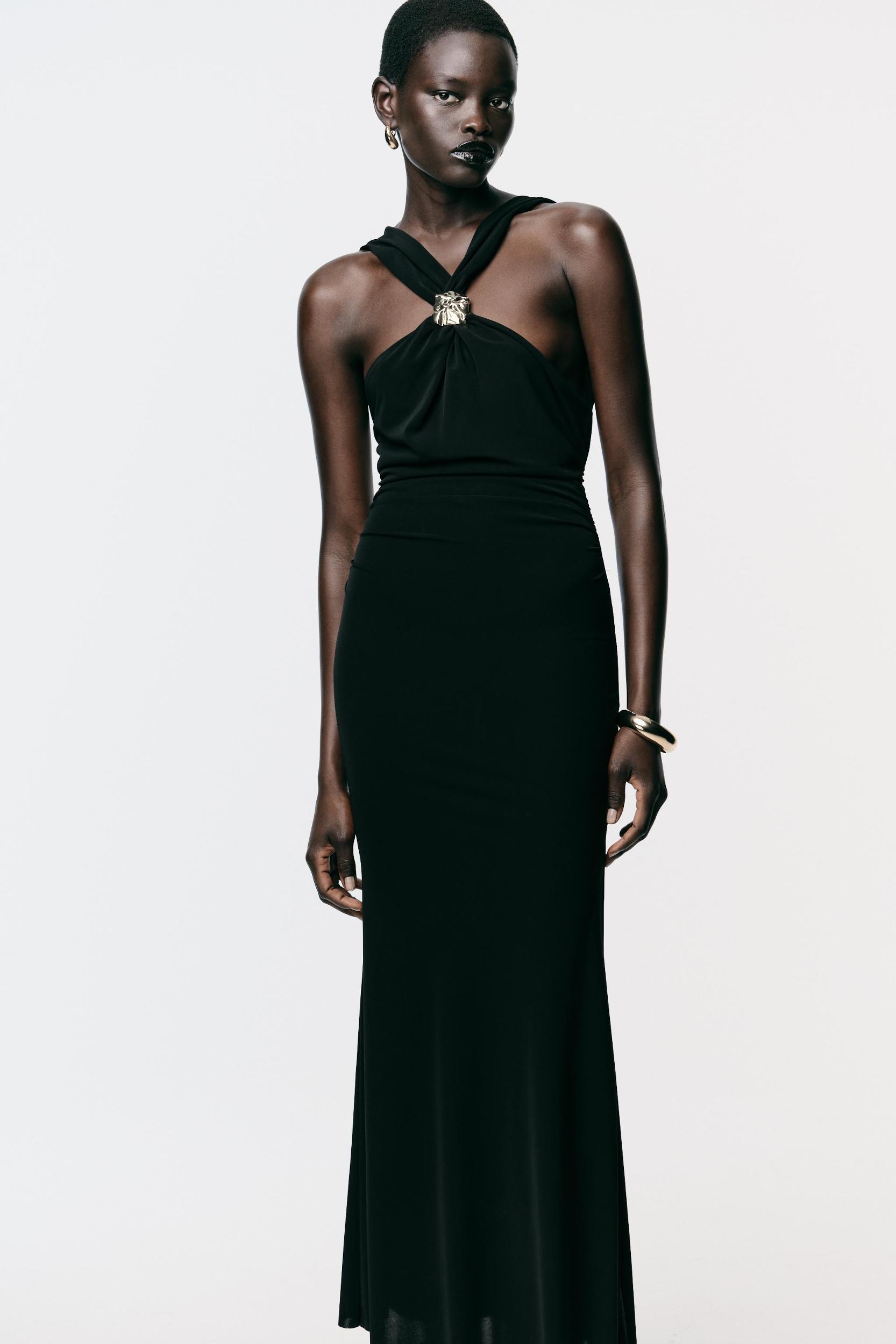 FITTED WRAP DRESS Product Image