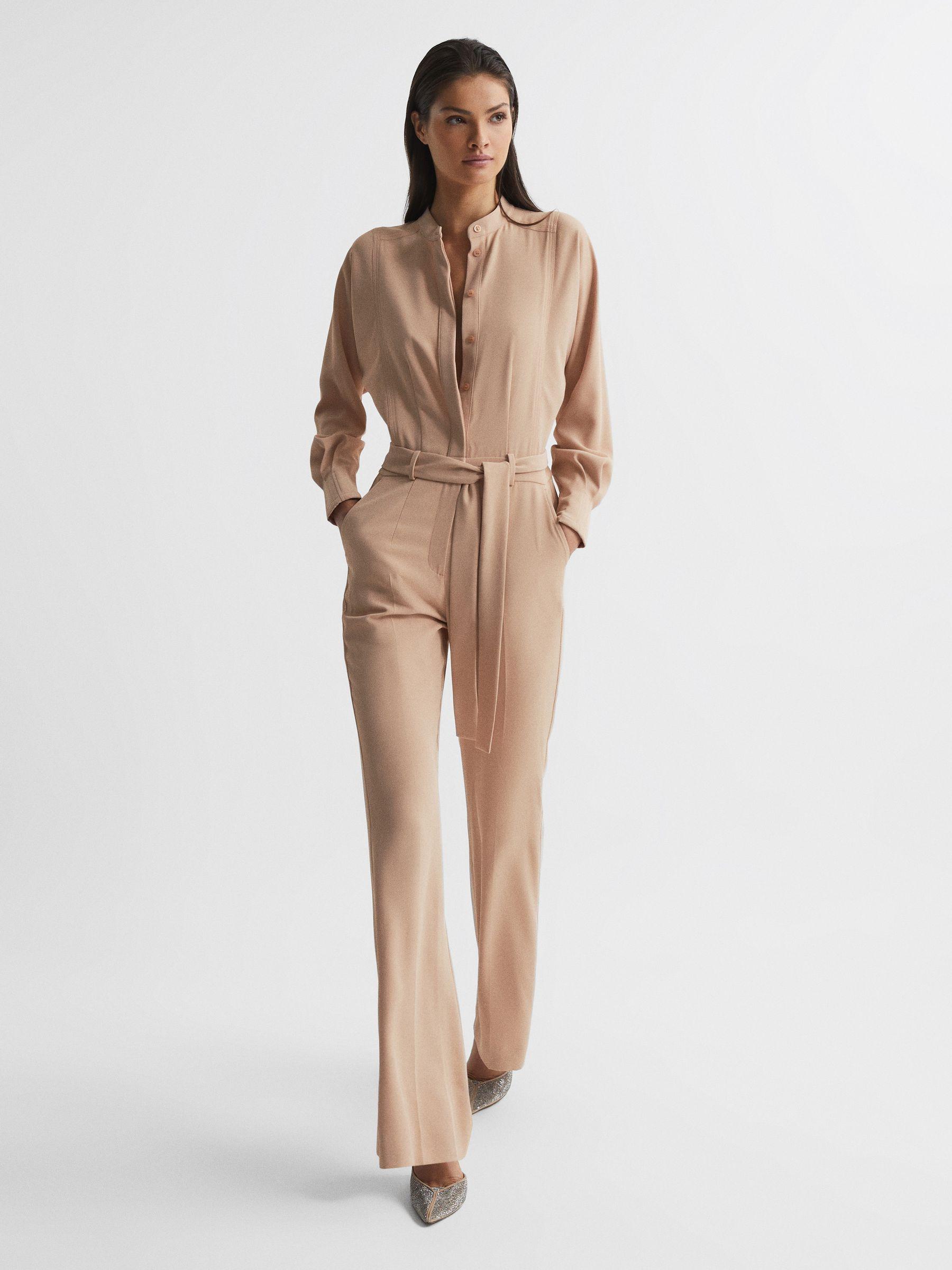 Wide Leg Jumpsuit in Nude Product Image
