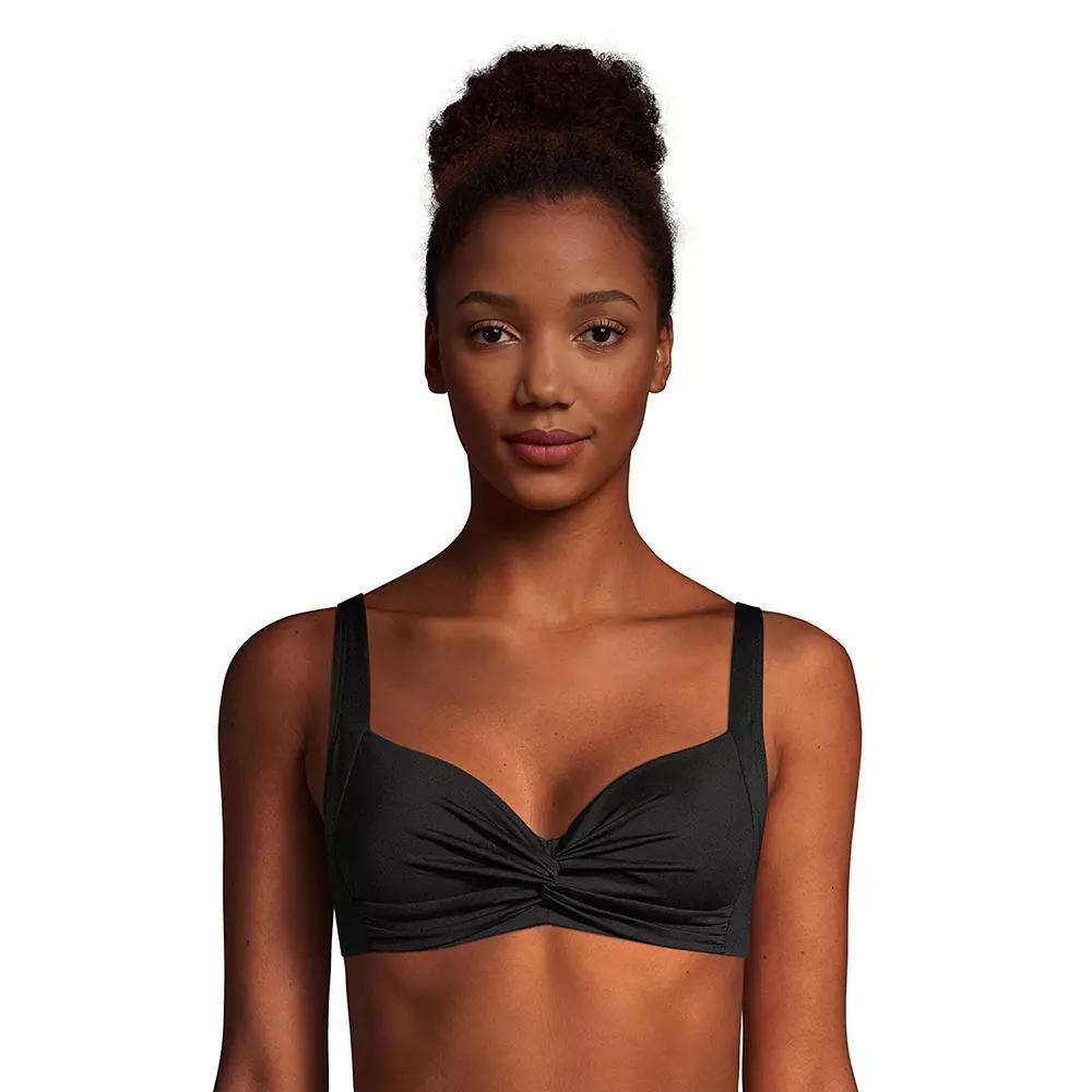 Women's Lands' End Sweetheart Twist-Front Underwire Bikini Top,  Product Image