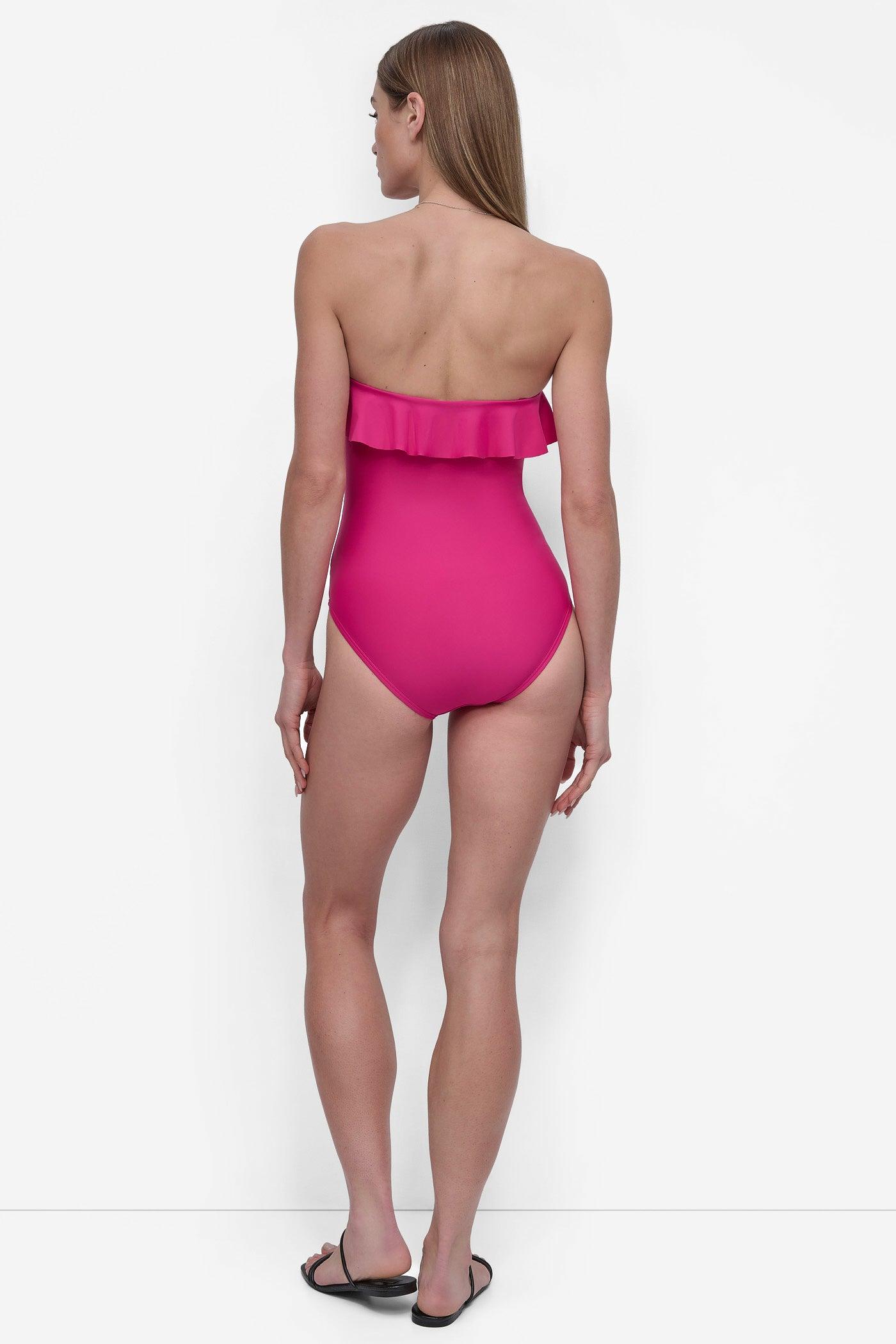 RUFFLED PINUP BANDEAU ONE PIECE Product Image