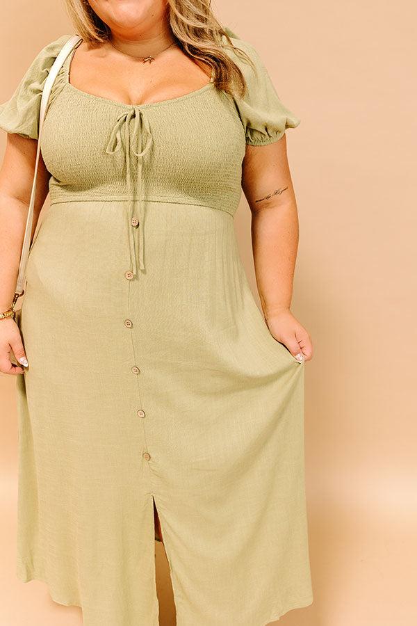 Vineyard Verse Smocked Midi Dress Curves Product Image