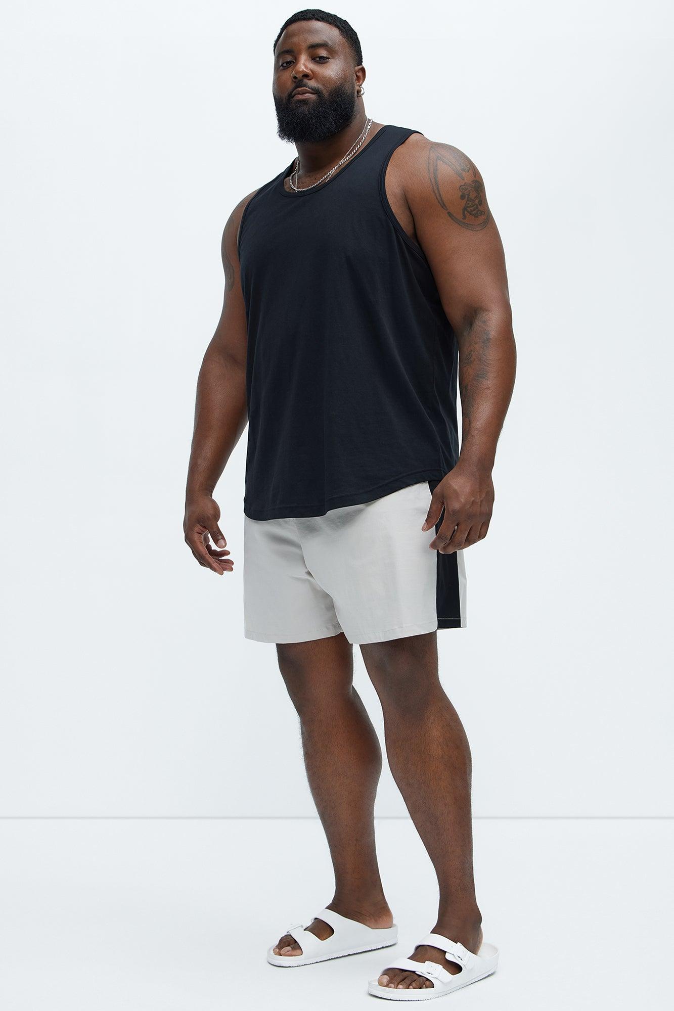 Contrast On The Side Swim Classic Trunk - Grey/combo Product Image