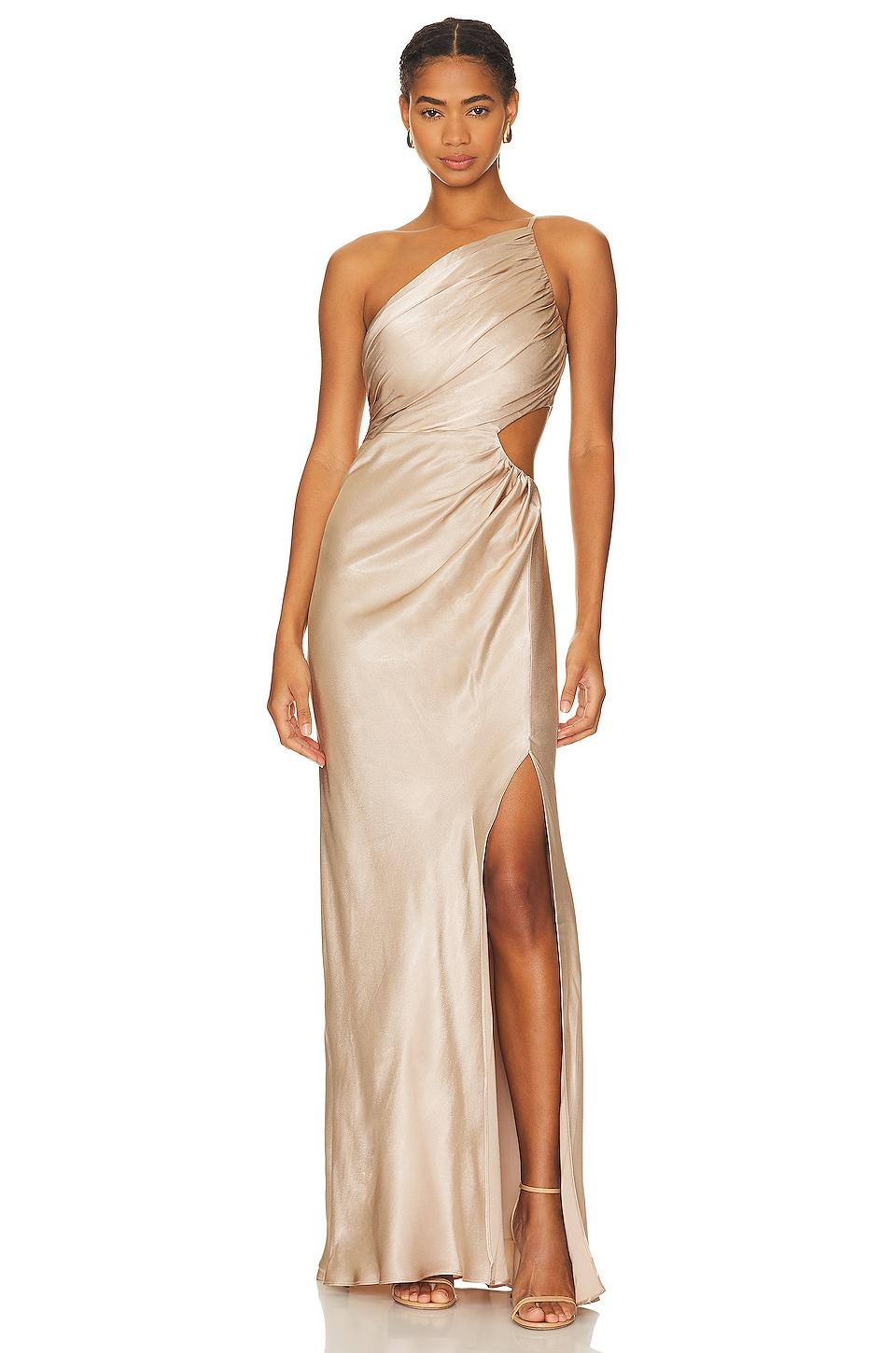 La Lune Asymmetrical Gathered Maxi Dress Shona Joy Product Image