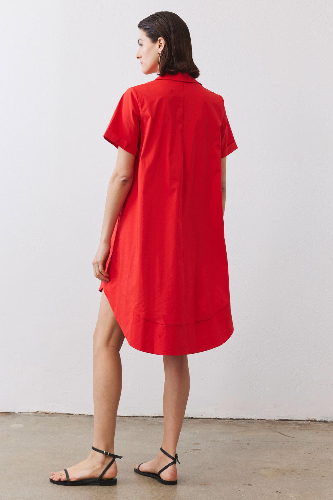 Oversized Pinch Waist Poplin Dress Product Image