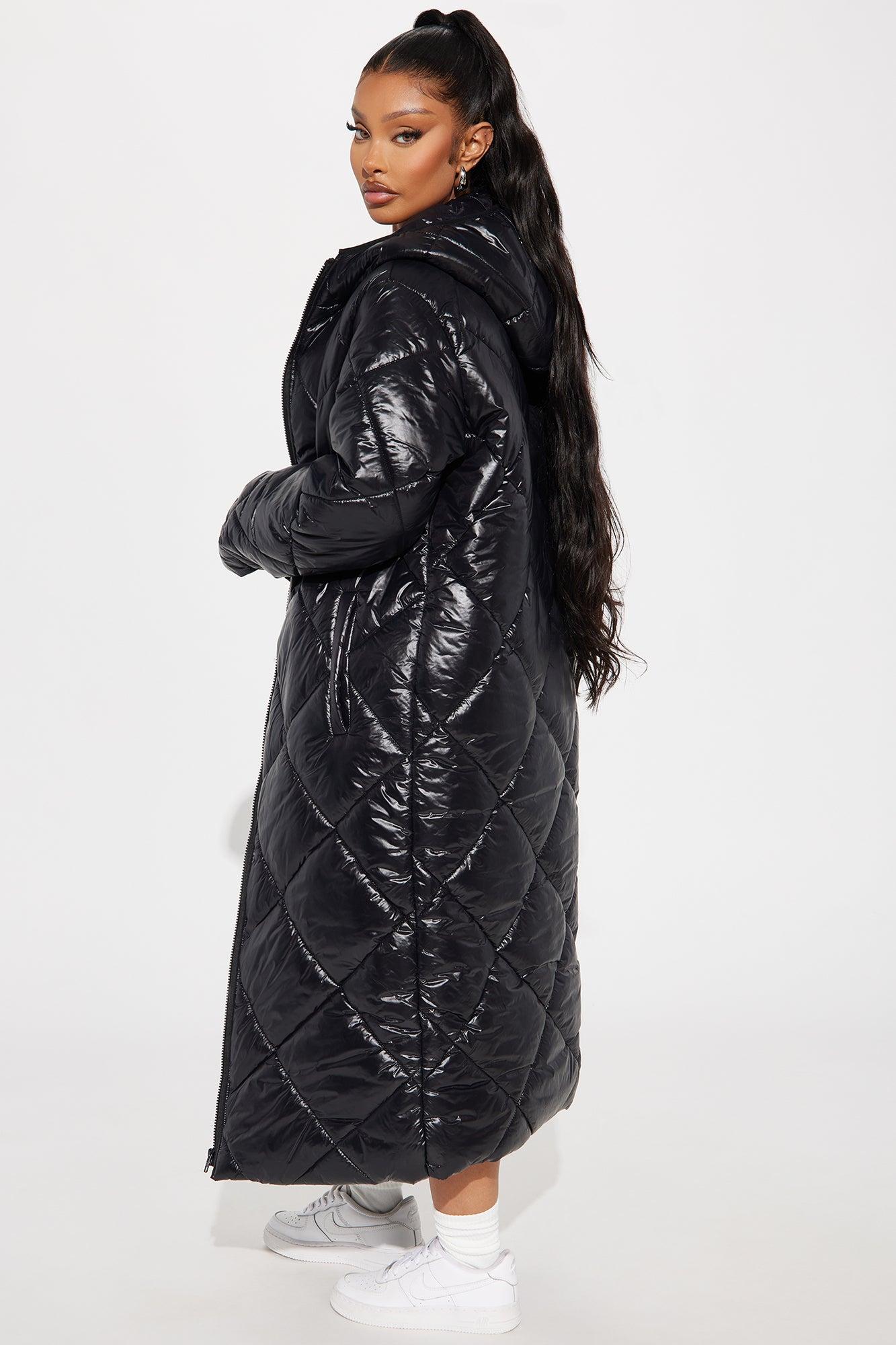 Everyday Swag Long Puffer - Black Female Product Image