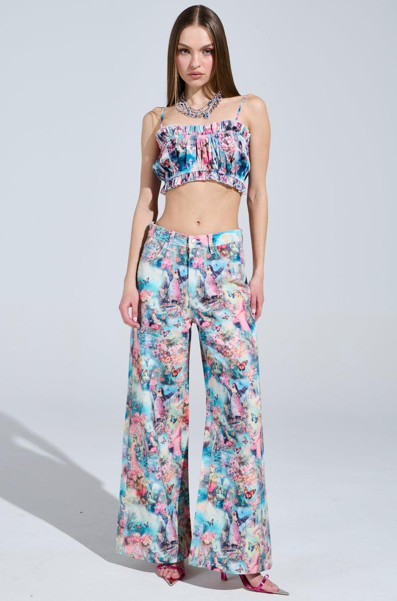 AKIRA Female Fantasy Printed Denim Pants | mall Product Image