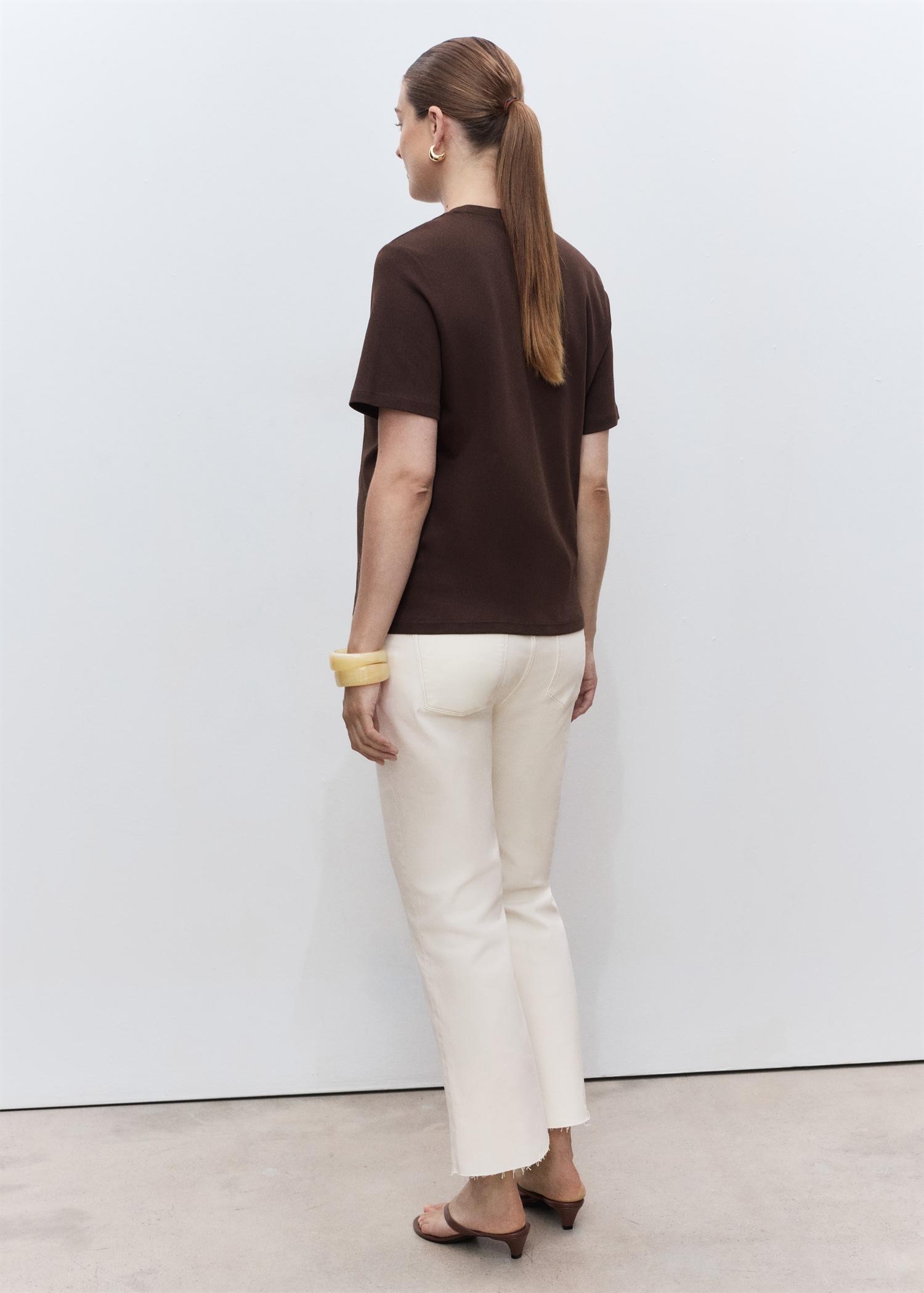 Maternity flared cropped jeans - Women | MANGO USA Product Image