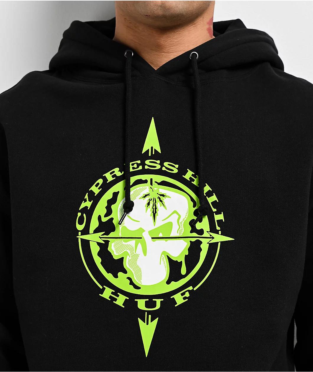 HUF x Cypress Hill Compass Black Hoodie Product Image