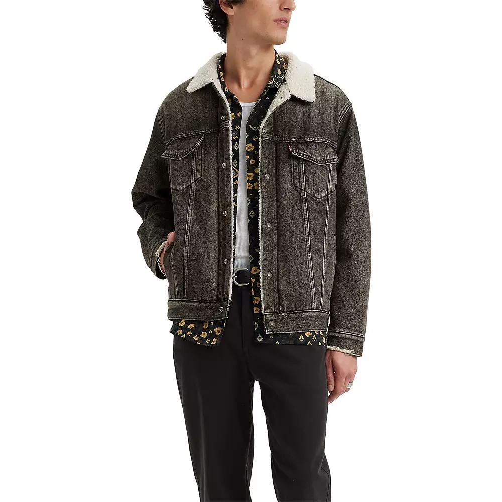 Men's Levi's® Relaxed Fit Sherpa Trucker Jacket,  Product Image