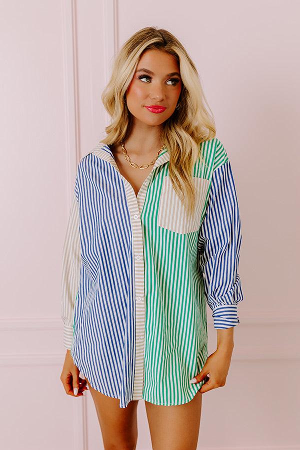 London Landmarks Color Block Button Up Product Image