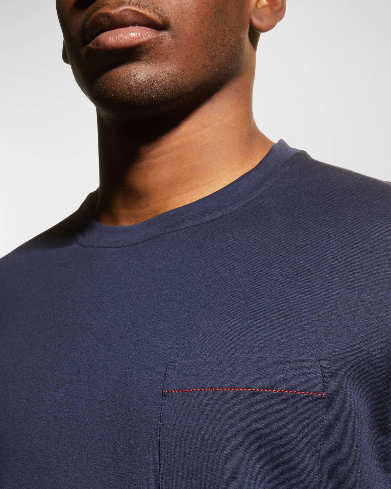 Men's Silk-Blend Pocket T-Shirt Product Image