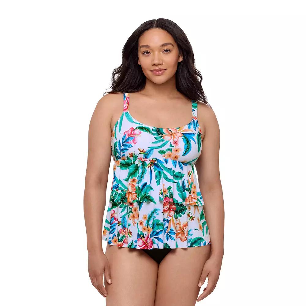 Womens Bal Harbour High Low Double Tier Fauxkini Swim Suit Product Image