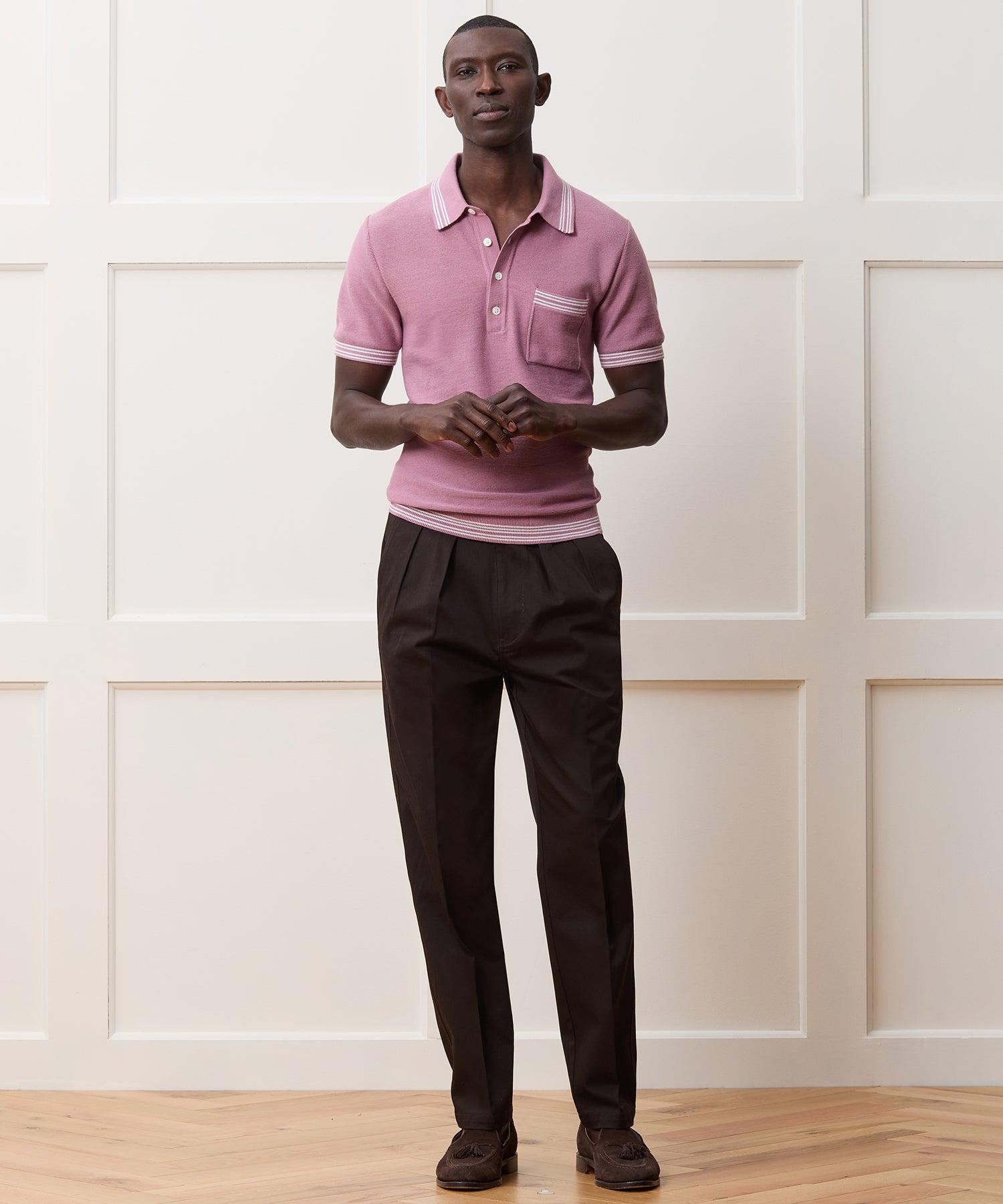 Tipped Waffle Sweater Polo Product Image