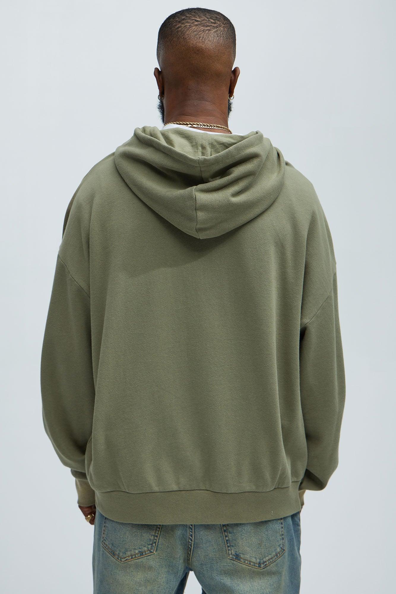 Tyson Brushed Oversized Hoodie - Olive Product Image