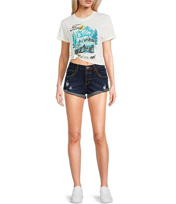 GB Knit Blue Bronco Graphic T-Shirt Product Image