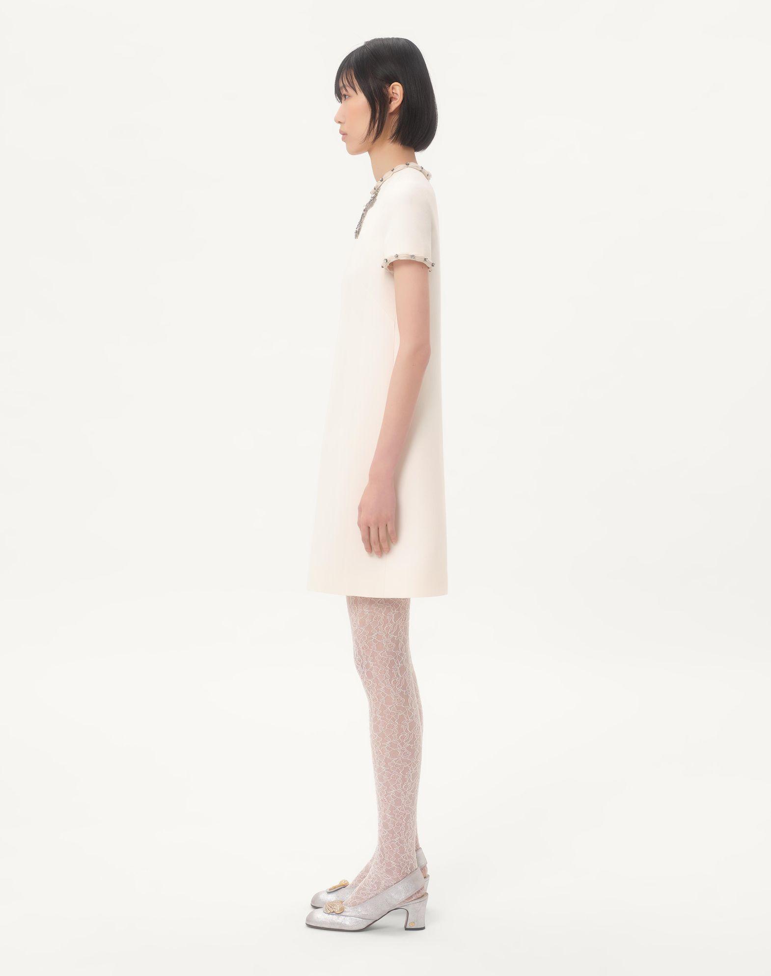 Embroidered Crepe Couture Short Dress Product Image