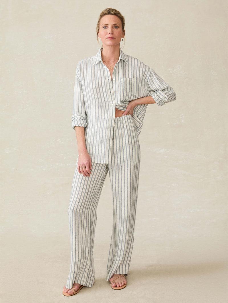 Laidback Linen Pant - Oceanside Stripe Product Image