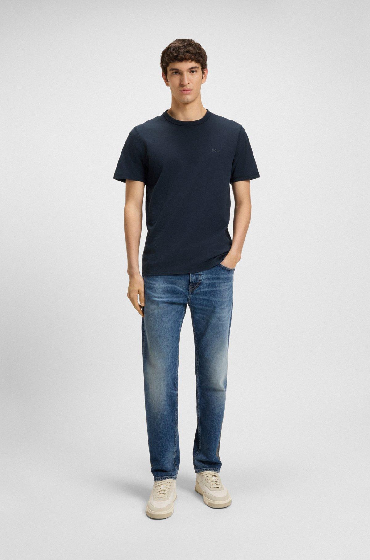 Slub-cotton T-shirt with logo detail Product Image