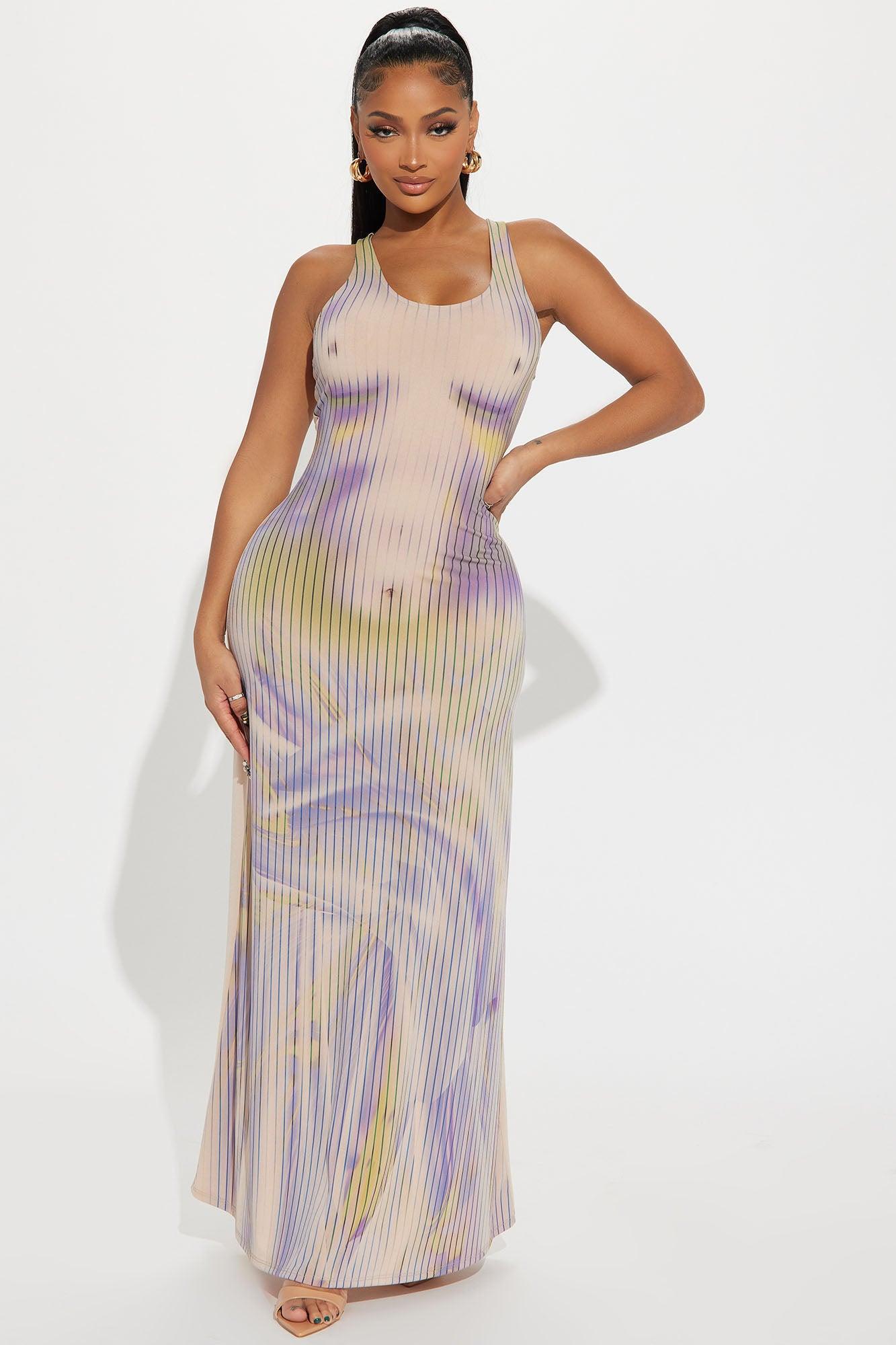 Give Me Body Maxi Dress - Nude/combo Product Image
