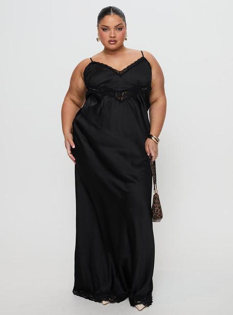 Jorjette Lace Maxi Dress Black Product Image