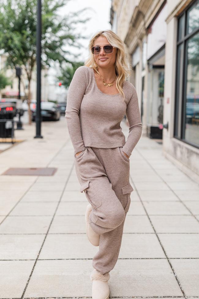 Start The Day Mushroom Waffle Knit Set FINAL SALE Product Image