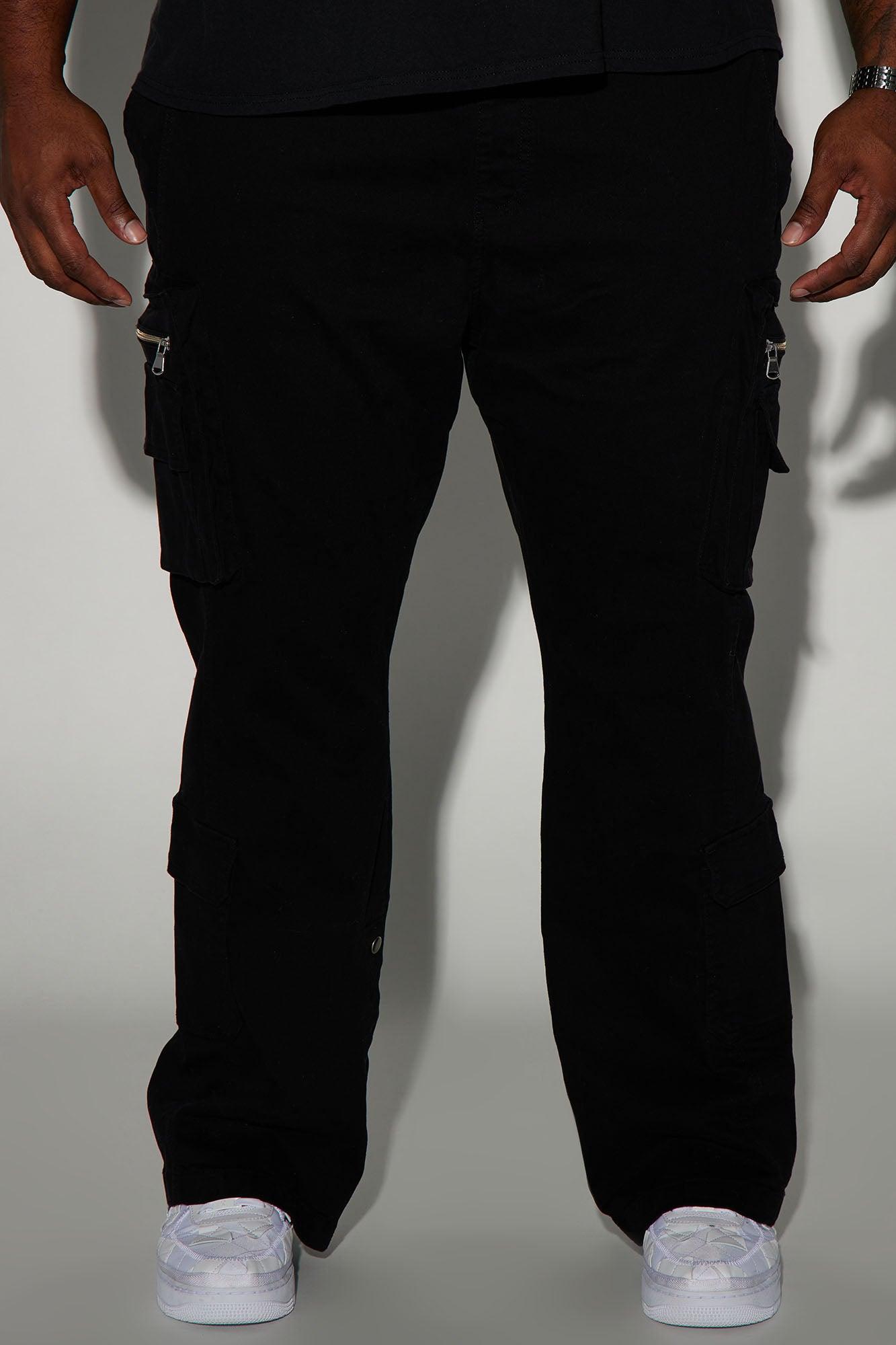 Pleasures Slim Flare E - Waist Cargo Pants - Black Product Image