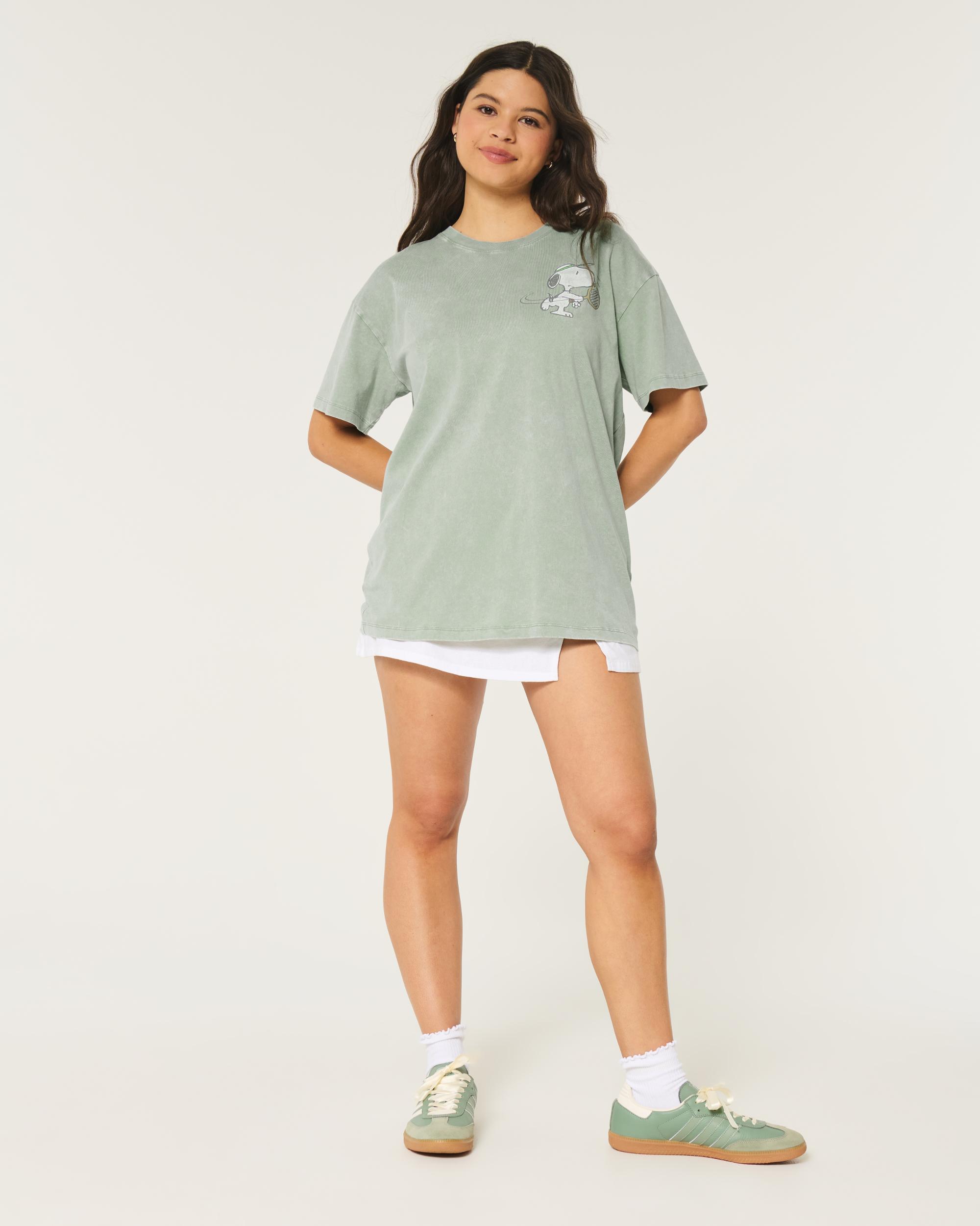 Oversized Peanuts Tennis Graphic Tee Product Image