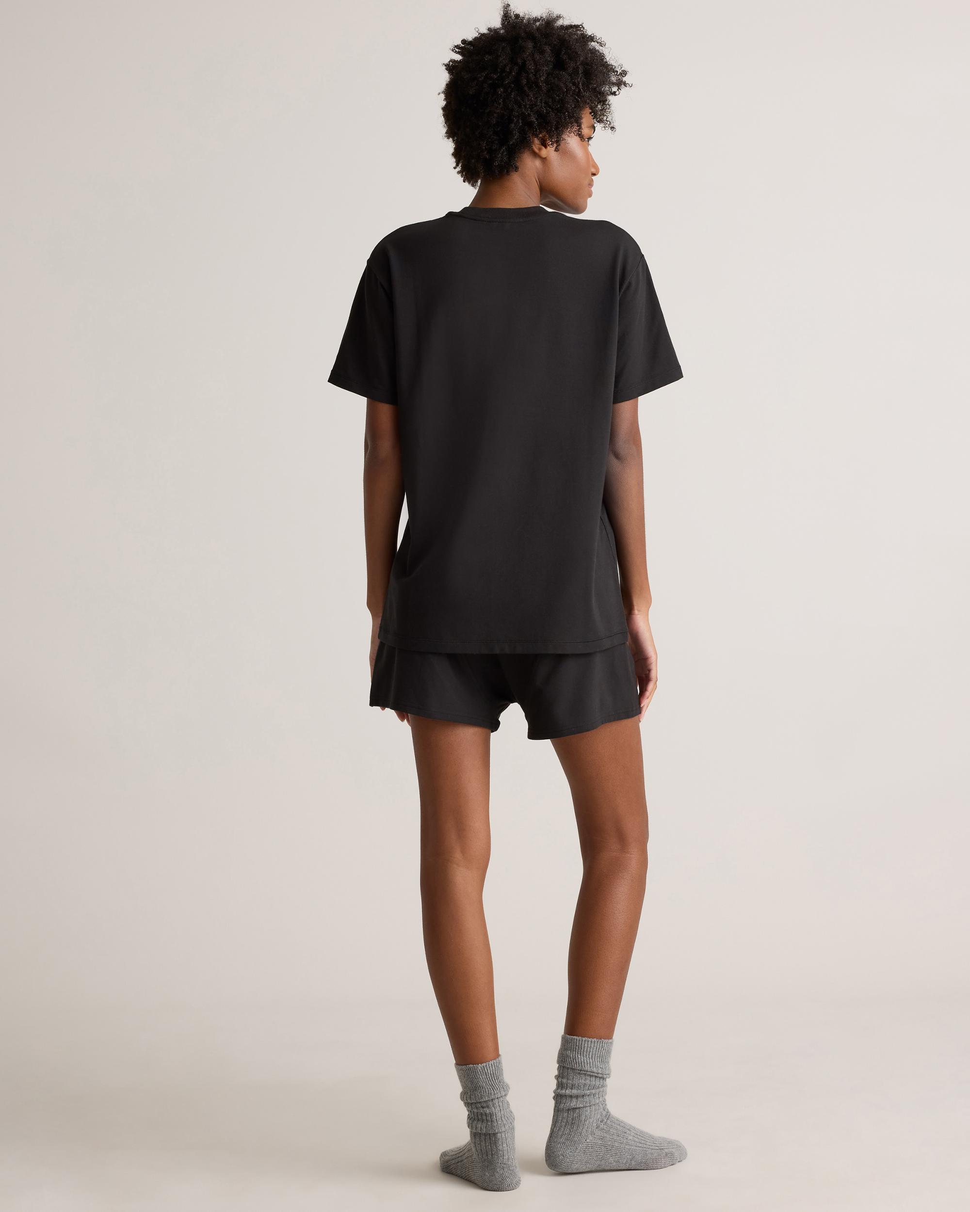 Quince | Women's Dream Lounge Oversized Short Sleeve Pajama Set Cotton Product Image