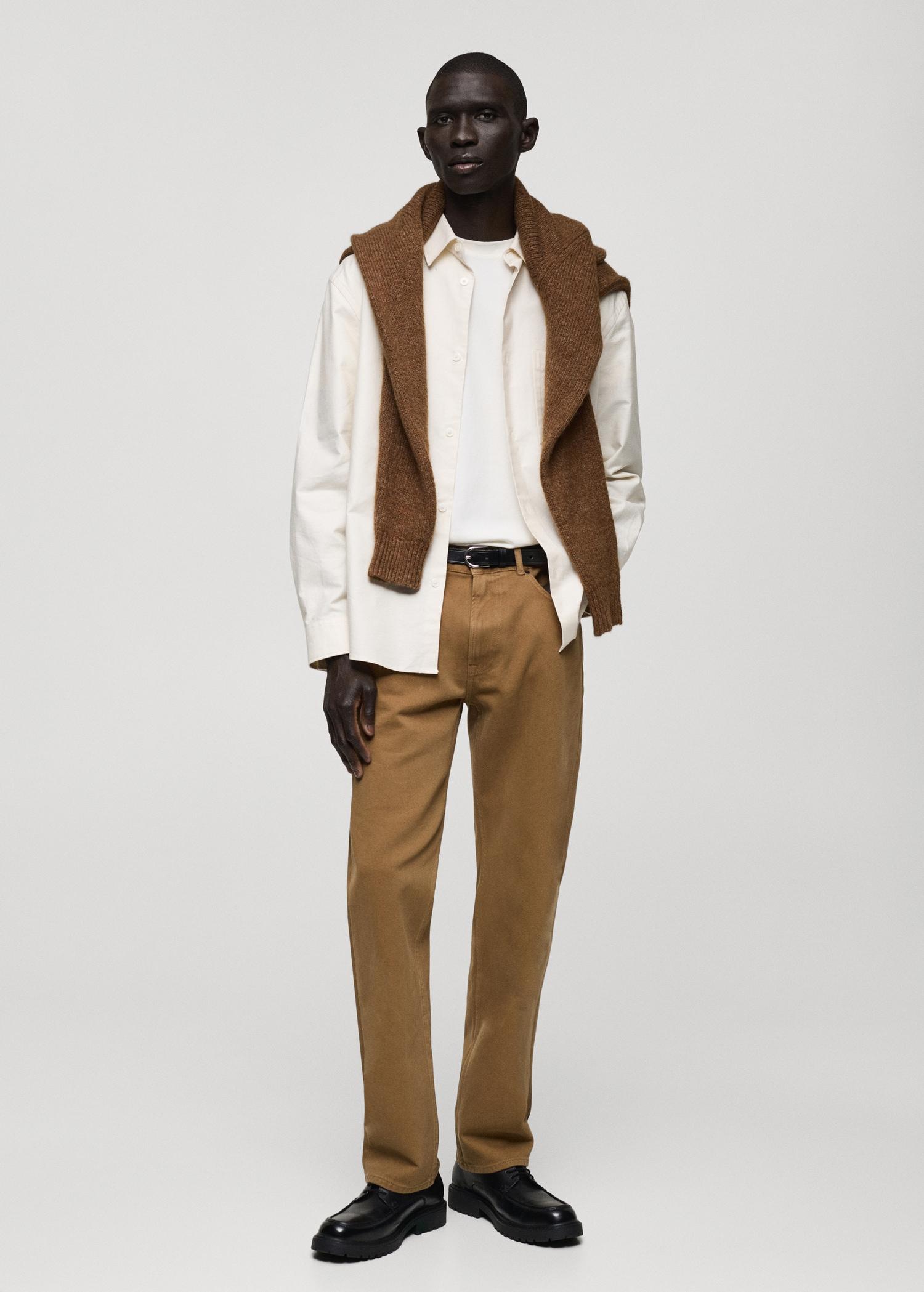 Straight fit cotton jeans - Men | MANGO USA Product Image